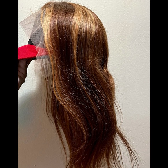 Ombré Honey Blonde Highlight Invisible Lace Front Wig 18” - Picture 5 of 8